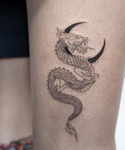 Dragon Moon tattoo