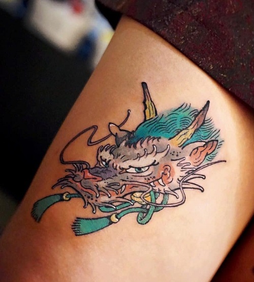 Dragon Tattoo Water colored
