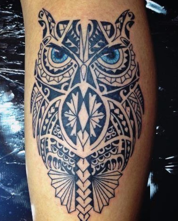 Ethnic Owl Style Tattoo