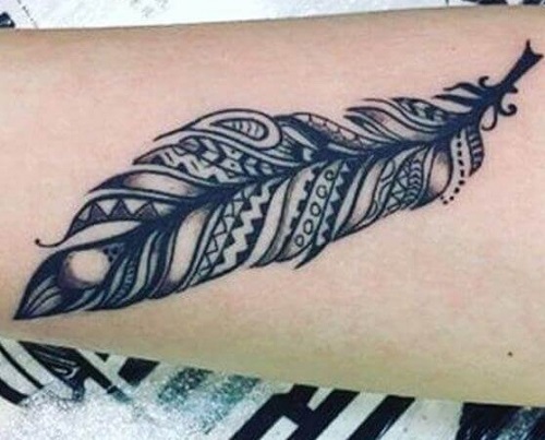 Feather Maori Style Tattoo