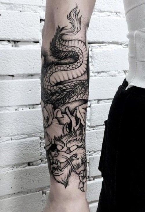 Full Forearm Dragon Tattoo