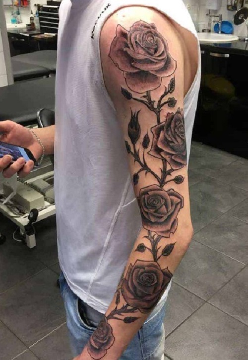 Full Sleeve Pattern Rose Shape