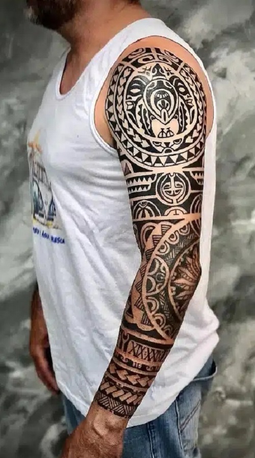Full Sleeves Maori Tattoo