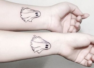 Ghost Wrist tattoo or women friends