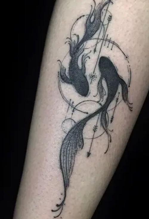 Koi Fishes Pattern Tattoo