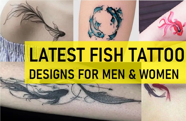 Shoulder Fish tattoo men at theYoucom