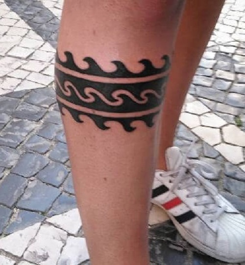 Leg Band Style Tattoo For Men