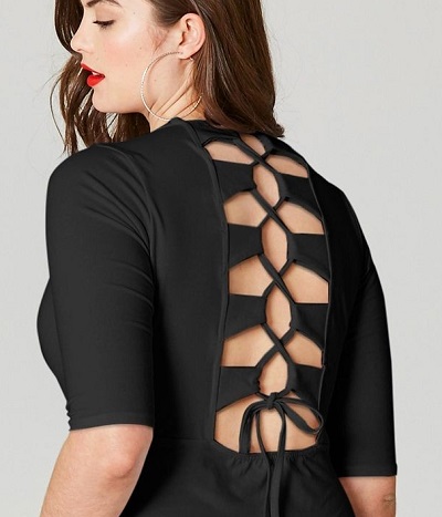 Looped dori work back neck