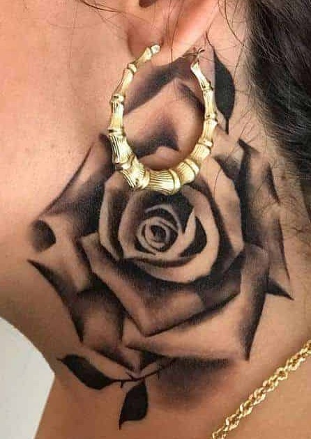 Lower Ear Tattoo