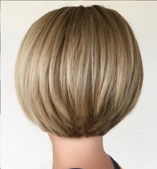 Nape Tapered Bob Hairstyle