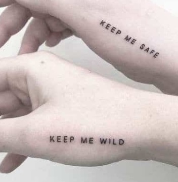 Quotation tattoos for friends