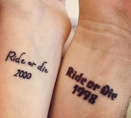 Ride or die tattoos