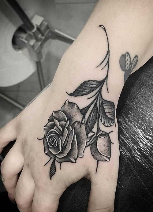 Rose With Bud Tattoo