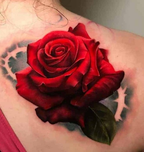 Roses On Shoulder Tattoo