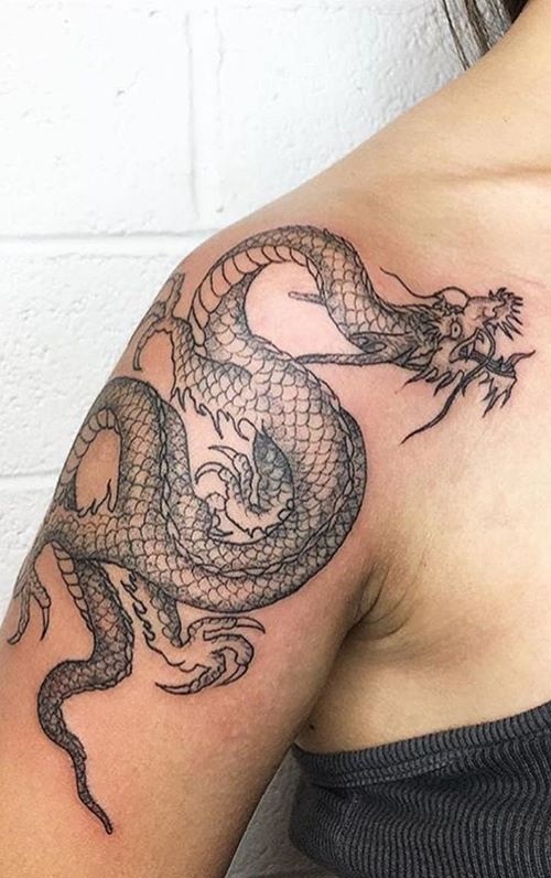 Shoulder Crawling Tattoo