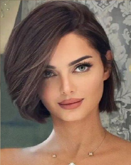 Side Stacked Bob Style Cut