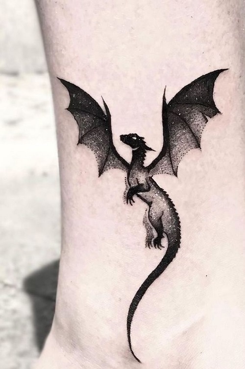 Simple Dark Dragon Tattoo