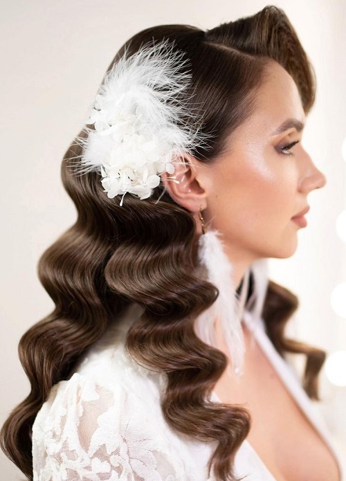 Sleek and neat wedding hair
