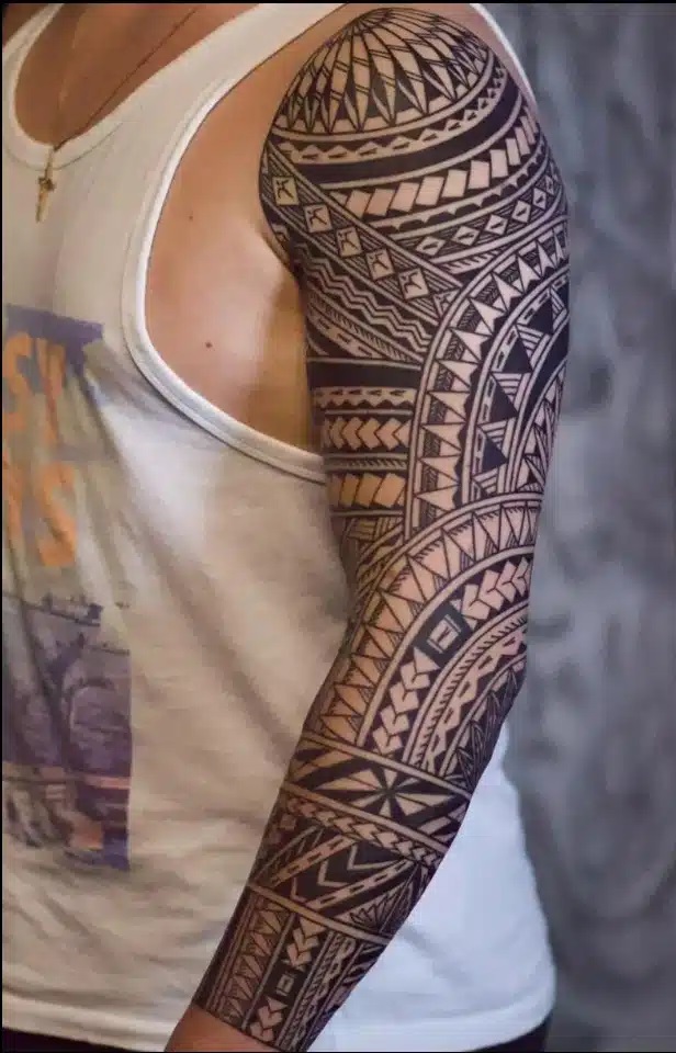 Tribal Maori Tattoo For Arm