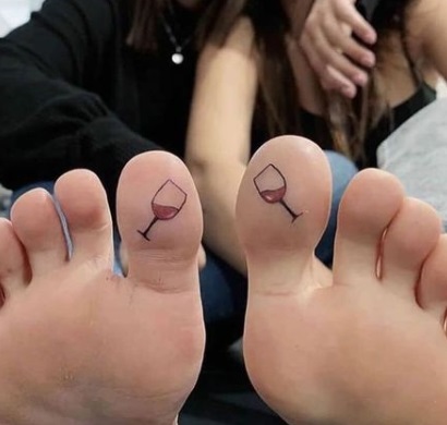 Under Toe small tattoo