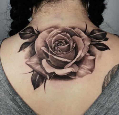 Upper Back Women Tattoo