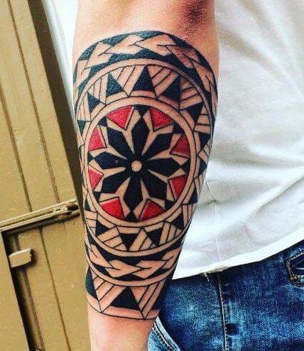 Water Colored Tribal Tattoo For Men