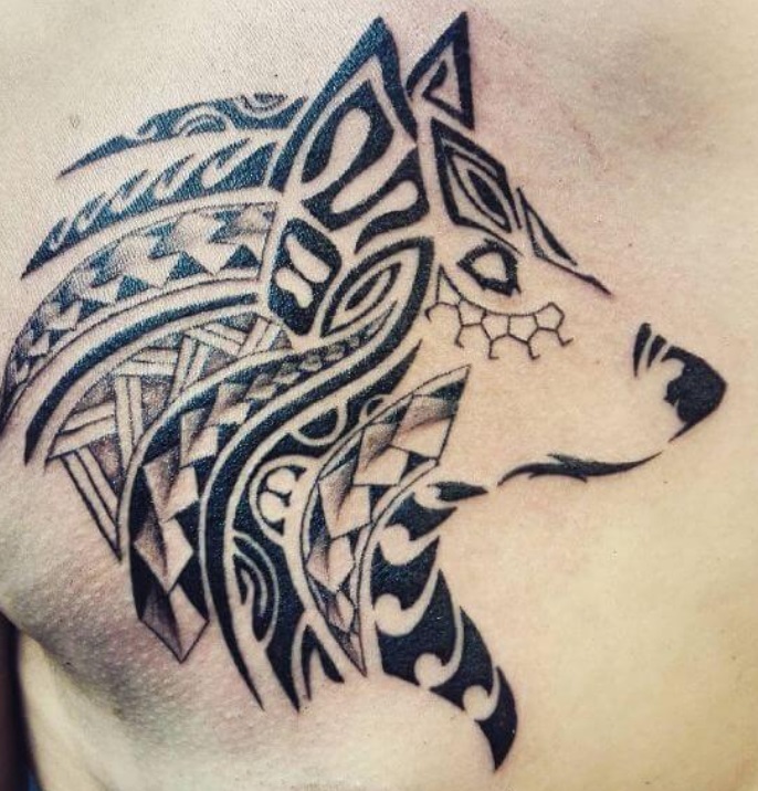 Wolf Pattern Tattoo For Men