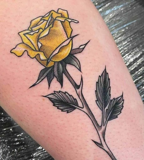 Yellow Rose Tattoo