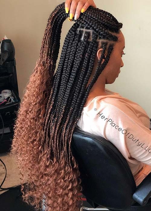 Curly Ends Long Box Braids