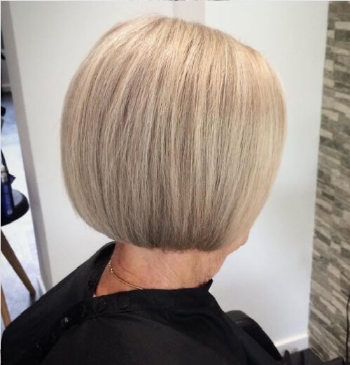 Perfect Rounded Bob Haircut For Mature Women