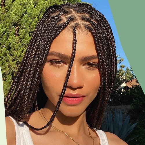 Sectioned Box Braids hairstyle