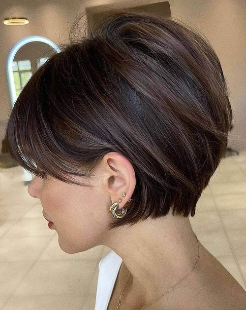 Stacked Bob Short Hairstyle For Women