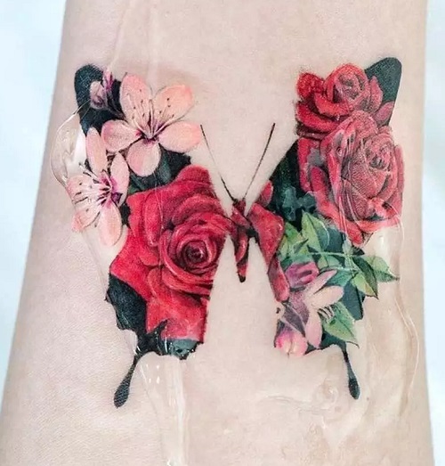 Rose floral Butterfly