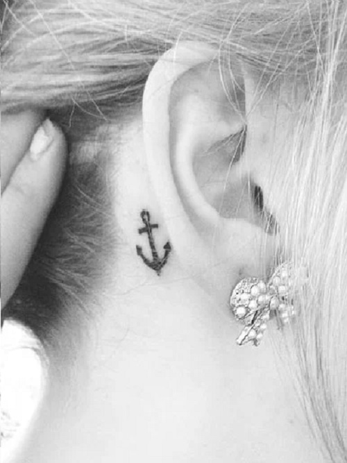 Anchor Shape Tattoo