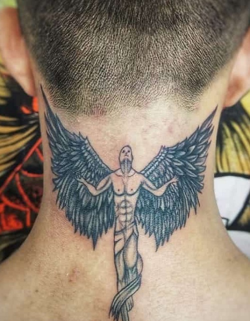 Angle With Wings Tattoo