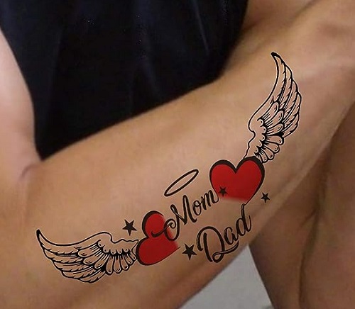 Arm Tattoo For Men With Mom Dad