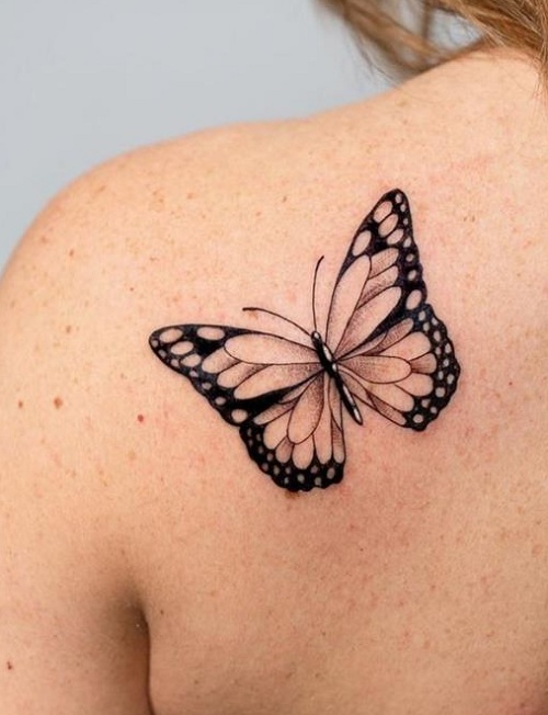 Back Butterfly Tattoo design