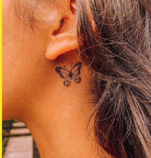 Behind Ear Butterfly