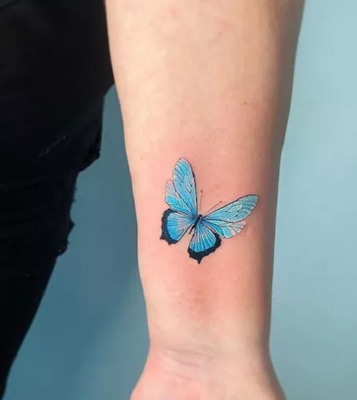 Blue butterflies tattoos