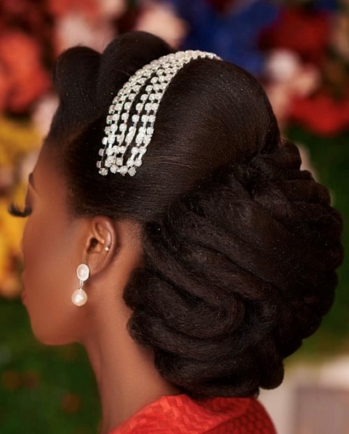 Bridal Front Pouf Bun Hairstyle