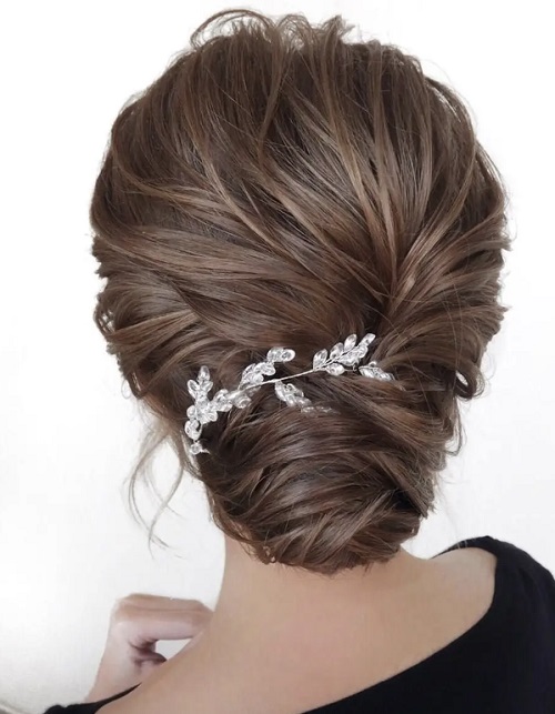 Bridal Bun with Jewelry