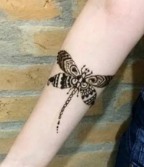 Butterfly Forearm Tattoo Mehndi