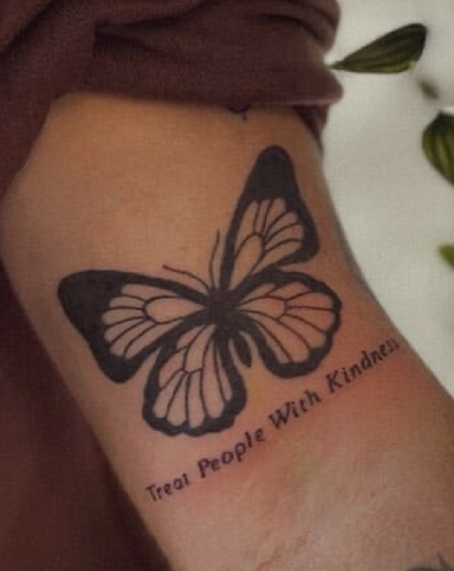 Butterfly with quotation