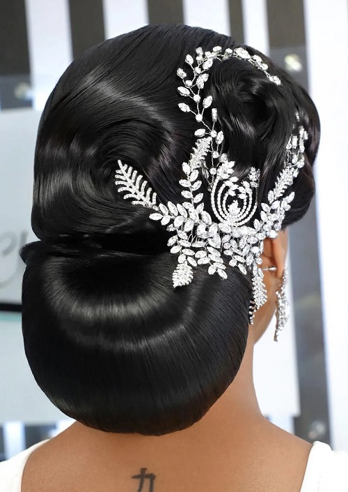 Clean And Sleek Bun With Accessories
