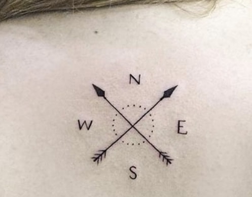 Compass Diagram Style Tattoo