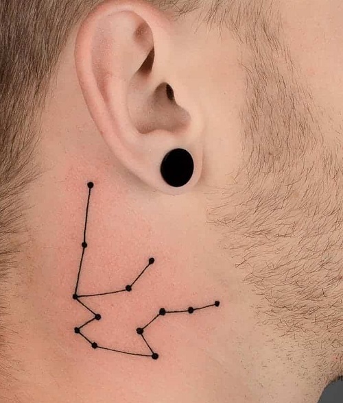 Constellation Tattoo For Neck