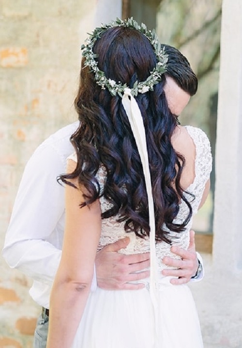 Curly Hair With Tiara