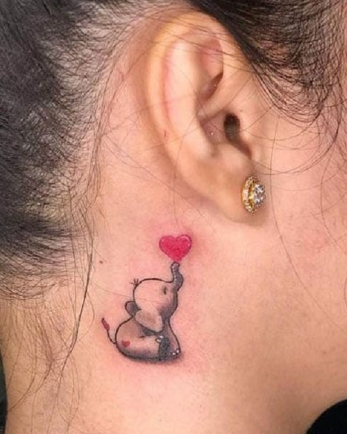 Cute Elephant Tattoo