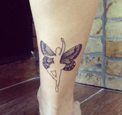 Dancing Fairy Tattoo On Legs