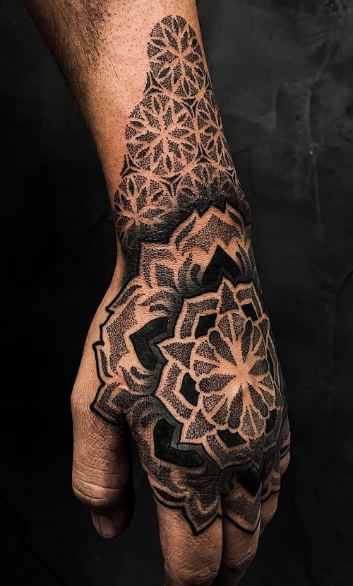 Dotted Mandala Tattoo Design